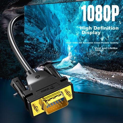 Cable adaptador BIAZE DVI-I a VGA 1.8m Negro