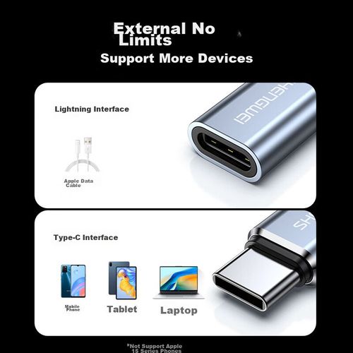 Adaptador Shengwei Lightning a Tipo C ETL0001J Gris