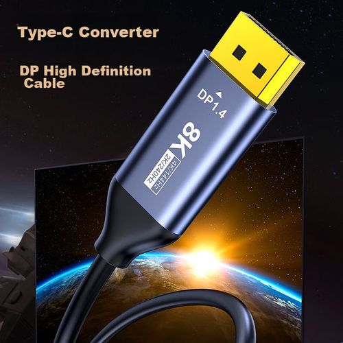 Cable BIAZE Tipo C a DP 1.4 8K60Hz 2m Negro