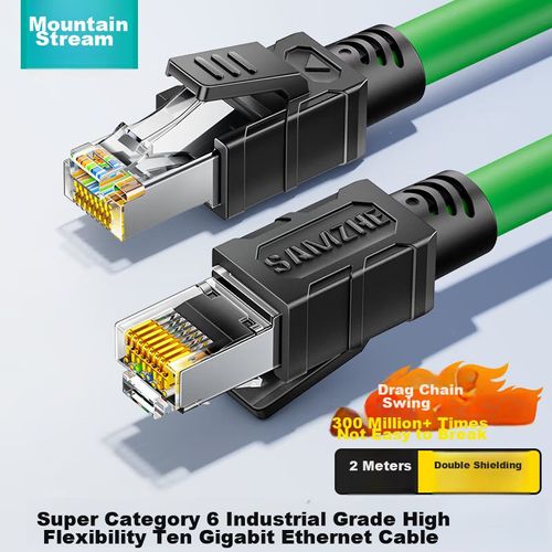 Cable SAMZHE Cat6A RJ45 Verde 2m
