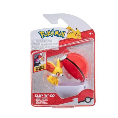 Pokémon Clip 'n'Go de juguete Poké Balls Fynx y Pokéball de 5 cm