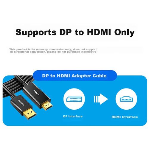 Adaptador Shengwei ADH1018G DisplayPort HDMI Negro