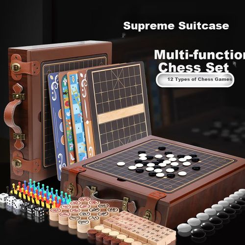 Juego De Mesa Qiaopigu Tablero Multifuncional 12 En 1