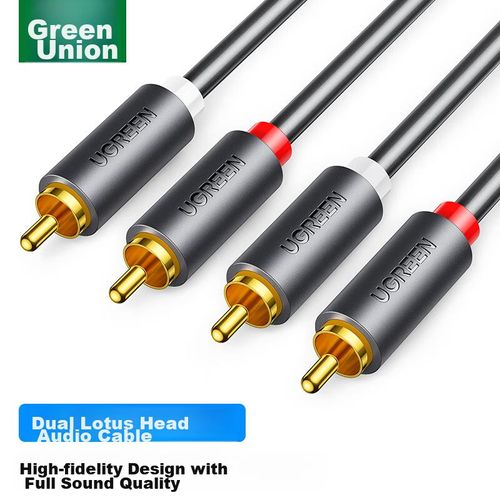 Cable UGREEN 2RCA a 2RCA Rojo Blanco 3m