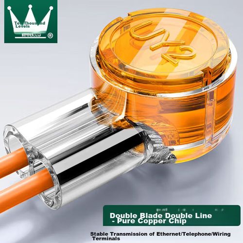 Conector WANJEED WJ-19211 doble cuchilla para cable telefónico y red