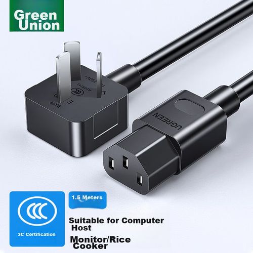 Cable de alimentación UGREEN nacional 3 clavijas 1.5m Negro