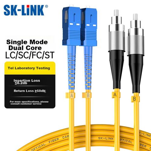 Cable fibra óptica SK-LINK SK-TXSM FC-SC Dúplex 1m