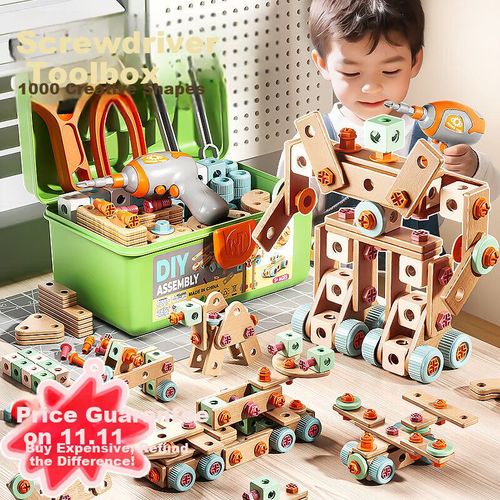 Juego De Herramientas Xidiqi 147 Con Taladro Eléctrico Para Niños