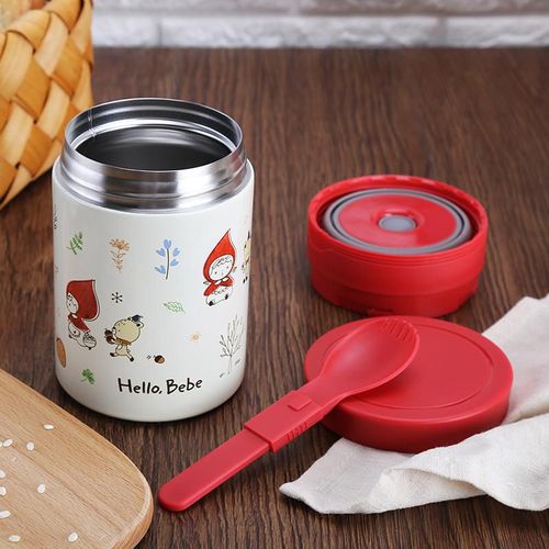 Termo Para Alimentos Lock&Lock Hello Bebe Rojo 530 Ml