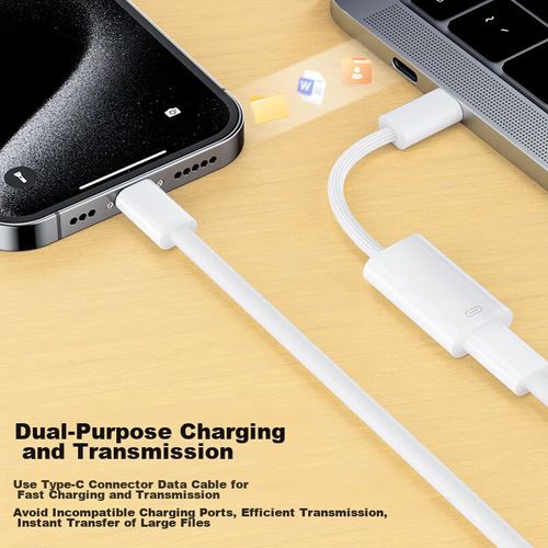 Adaptador BIAZE Lightning a USB-C Blanco