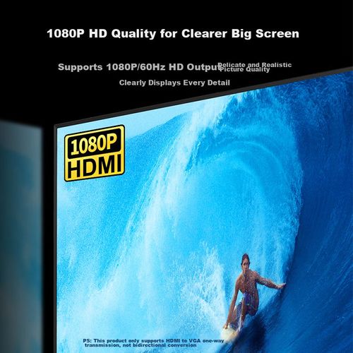 Adaptador UGREEN MM106 VGA a HDMI con audio y alimentación Negro