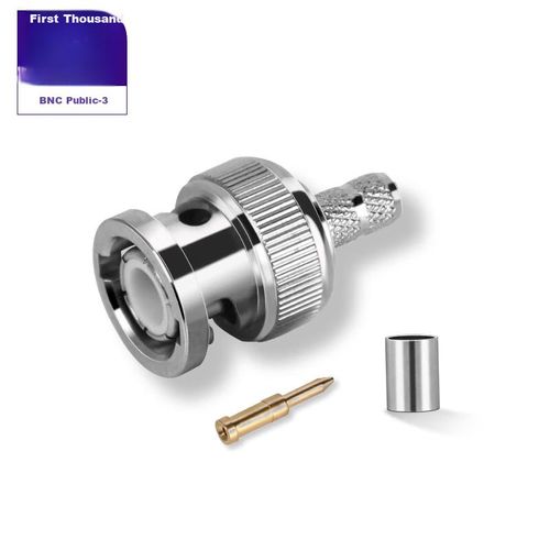 Conector SHOCHAN SQ-BNC macho prensa para soldar coaxial 50 ohmios