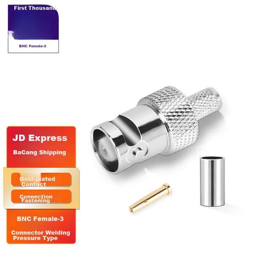 Conector SHOCHAN BNC Hembra Coaxial 50 Ohm Paquete 2
