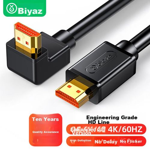 Cable HDMI BIAZE HX116 Ángulo 90° 1.8m Negro