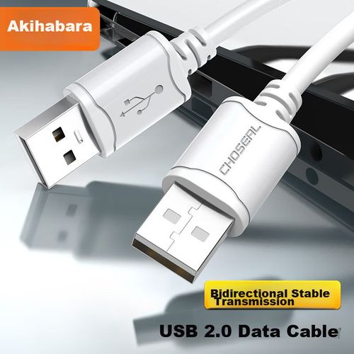 Cable USB CHOSEAL QS5306 USB-A USB-A Blanco 0.5m