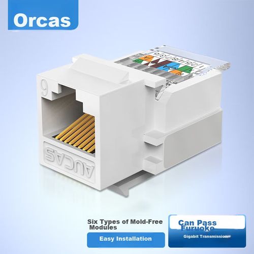 Módulo AUCAS ACKJ61UPWH RJ45 Hembra Categoría 6 Blanco
