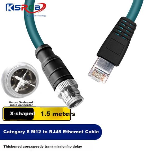 Cable KSRGB M12 RJ45 Industrial 1.5m Negro