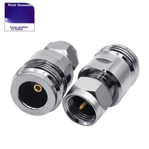 Adaptador SHOCHAN F macho a N hembra coaxial RF blanco