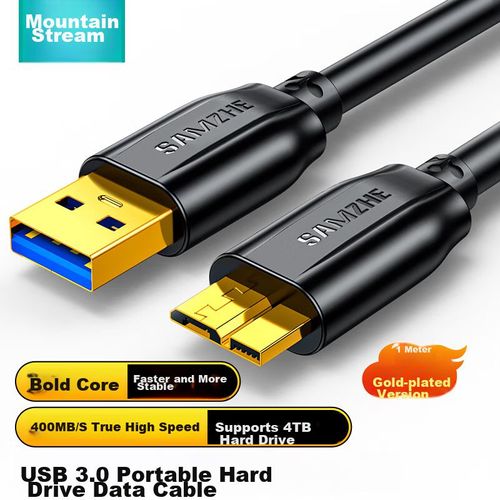 Cable USB SAMZHE UM-10 Micro-USB 3.0 USB-A Negro