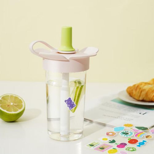 Botella Con Popote Lock&Lock Abf889 Rosa 520 Ml