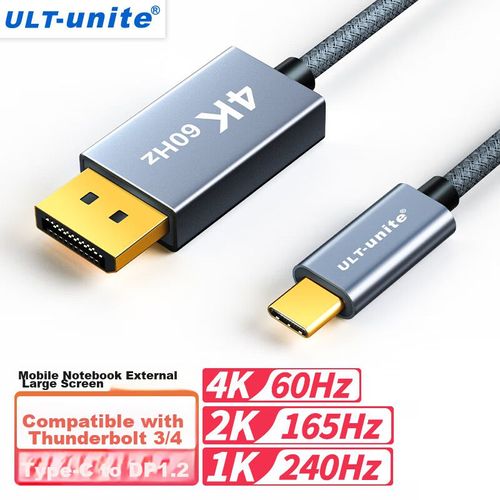 Adaptador ULT-Unite Tipo C a DisplayPort Gris 2m