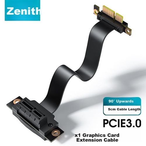 Cable ZHENWEI Extensor PCIe 3.0 X1 90° 5 cm Negro