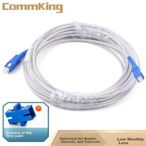 Cable fibra óptica CommKing CKJX-1H50S SC Blanco 50m
