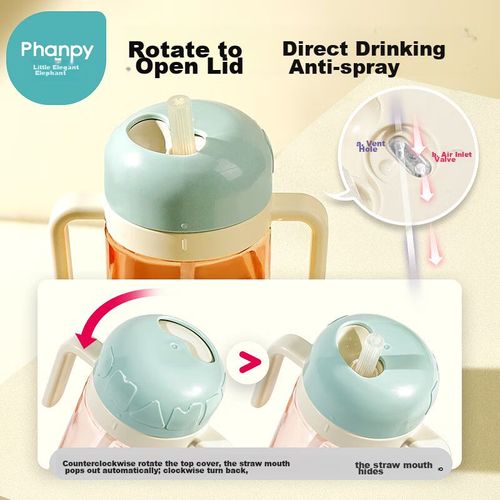 Phanpy Vaso Con Popote Jelly 330 Ml Azul Fizz