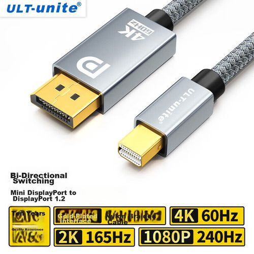 Cable ULT-unite MiniDP a DP1.2 Trenzado Negro 1.5m