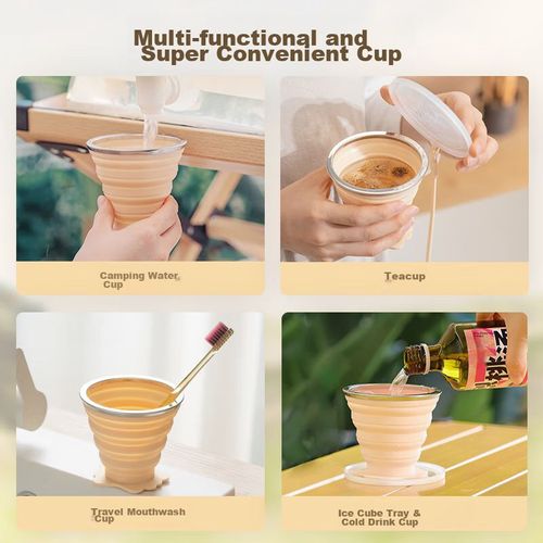 Easy Your Home Set De Vasos Plegables De Silicona 3 Piezas