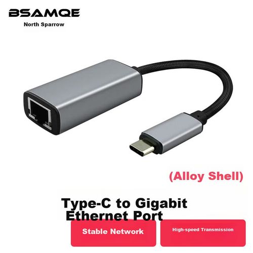 Adaptador Beishanque BSQ652 USB-C a Ethernet RJ45 Plata