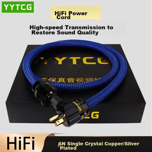 Cable de Poder YYTCG Serie G2 Cobre Monocristalino Azul-Negro 1m