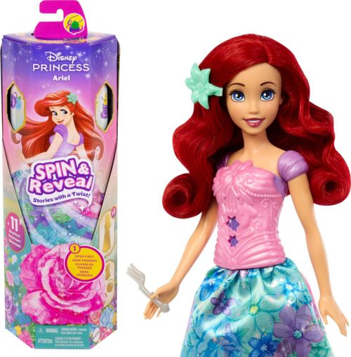 Muñeca de moda Mattel Disney Princess Ariel Spin & Reveal