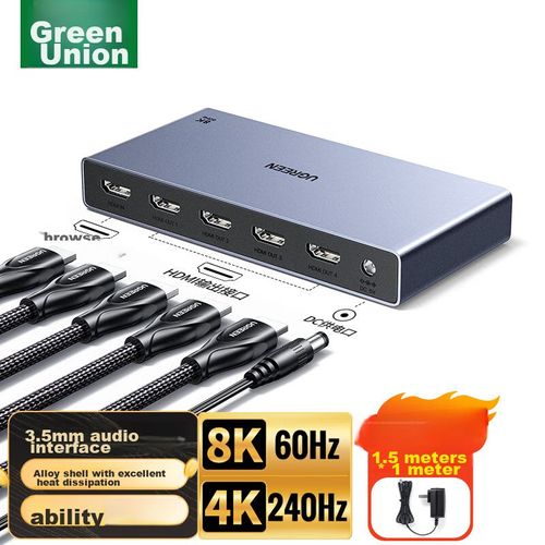 Splitter HDMI UGREEN CM713 1 entrada 4 salidas Negro