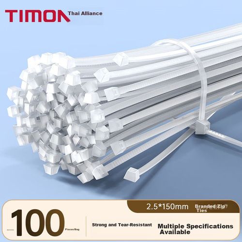 Sujetadores TIMON 2.5x150 mm Nylon Blanco