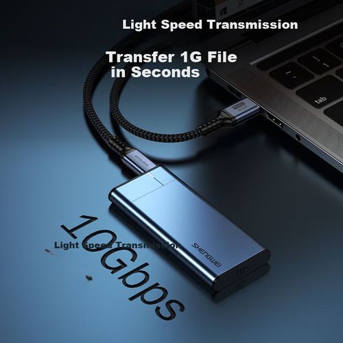 Cable Shengwei USB 3.2 a Tipo C 1m Negro