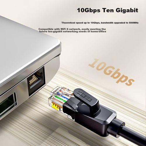 Cable Ethernet ZLEUE CAT6A RJ45 2m Negro