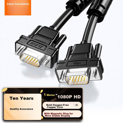 Cable ZLEUE VGA macho a macho 1m Negro