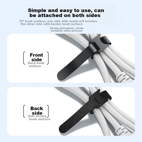 Velcro Shengwei CBJ230B 2 cm doble cara autoadherible negro