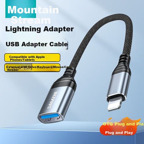 Adaptador SAMZHE Lightning a USB Blanco