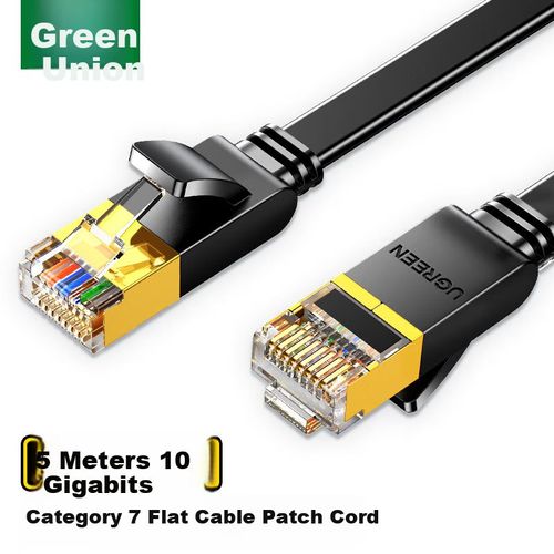 Cable Ethernet UGREEN Cat7 Plano 5m Negro