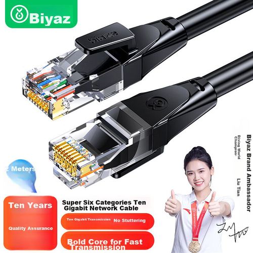 Cable Ethernet BIAZE WX23 RJ45 RJ45 Negro 2m