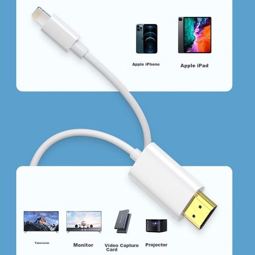 Cable BIAZE Lightning a HDMI Blanco