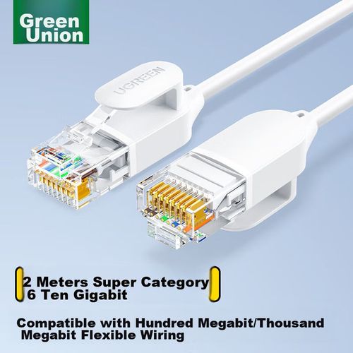Cable Ethernet UGREEN NW122 CAT6A RJ45 RJ45 Blanco 2m