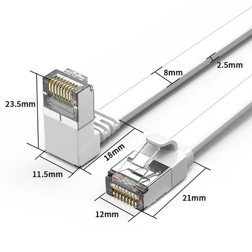 Cable Ethernet JUXIN CAT7 RJ45 Ángulo Negro 1.5 m