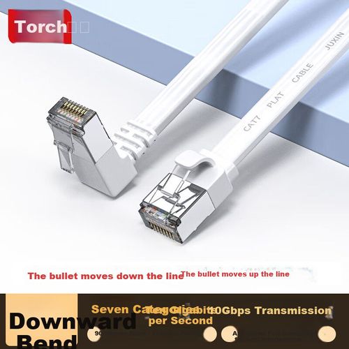 Cable JUXIN CAT7 RJ45 Ángulo Blanco 3m