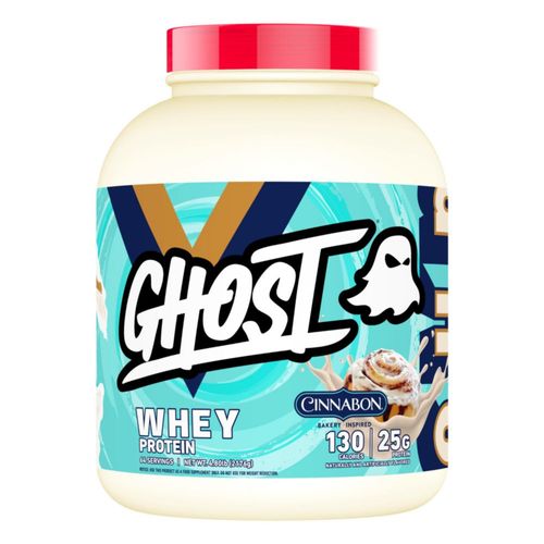 Proteína de suero en polvo GHOST con sabor a canela 227 kg 25 g de proteína