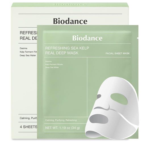 Máscara de hidrogel BIODANCE Refreshing Sea Kelp Real Deep 34 g x 4