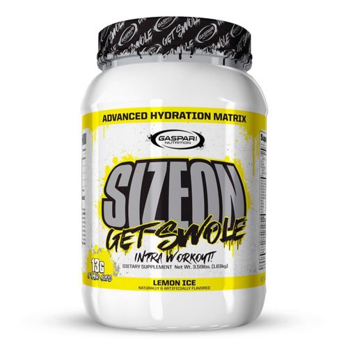 Suplemento Gaspari Nutrition SizeOn de 163 kg de limón durante el entrenamiento