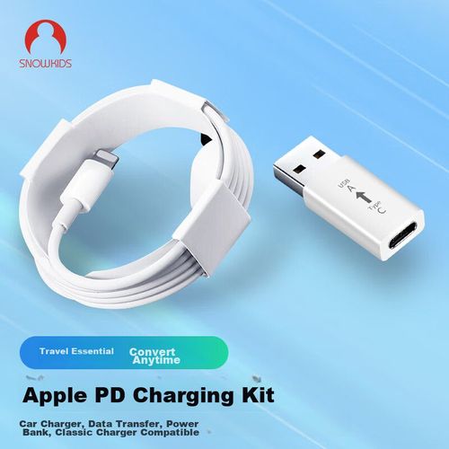 Cable Snowkids Type-C a USB PD Negro